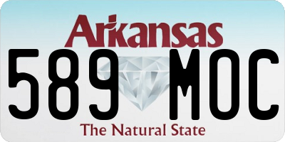AR license plate 589MOC