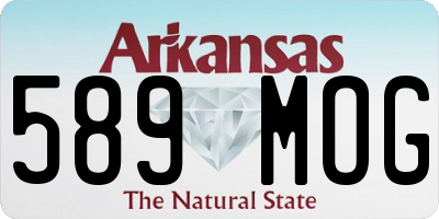 AR license plate 589MOG