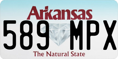AR license plate 589MPX