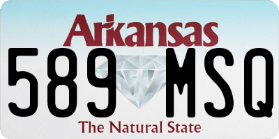 AR license plate 589MSQ