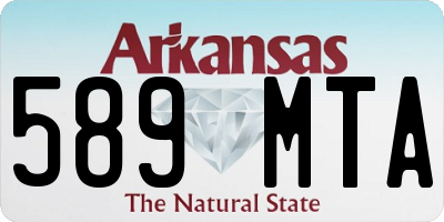 AR license plate 589MTA