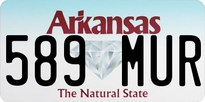 AR license plate 589MUR