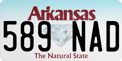 AR license plate 589NAD