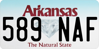 AR license plate 589NAF