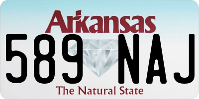 AR license plate 589NAJ