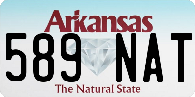 AR license plate 589NAT
