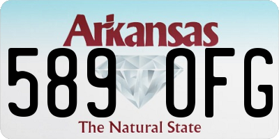 AR license plate 589OFG