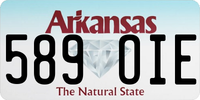 AR license plate 589OIE