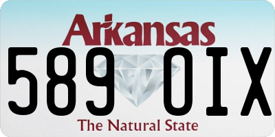 AR license plate 589OIX