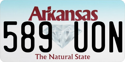 AR license plate 589UON