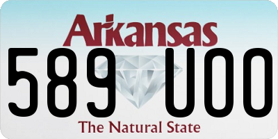 AR license plate 589UOO