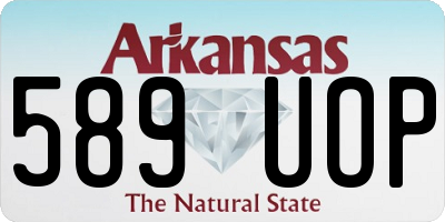 AR license plate 589UOP
