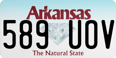 AR license plate 589UOV