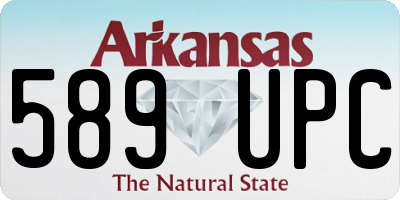 AR license plate 589UPC