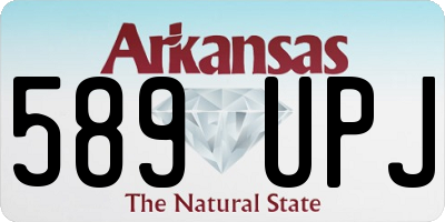 AR license plate 589UPJ