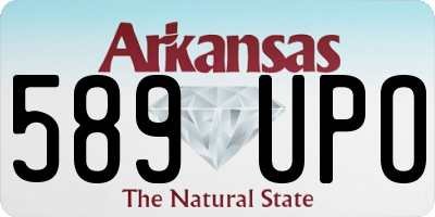 AR license plate 589UPO
