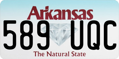 AR license plate 589UQC
