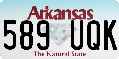 AR license plate 589UQK