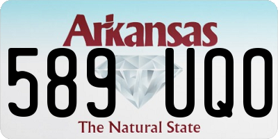 AR license plate 589UQO