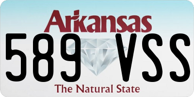 AR license plate 589VSS