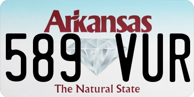 AR license plate 589VUR
