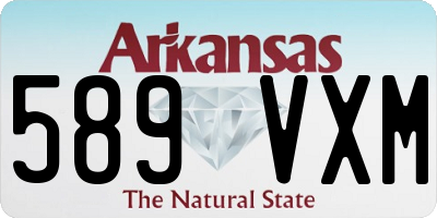 AR license plate 589VXM
