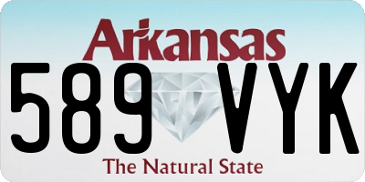 AR license plate 589VYK
