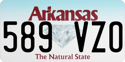 AR license plate 589VZO