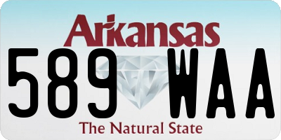 AR license plate 589WAA