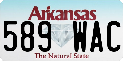 AR license plate 589WAC