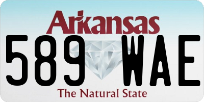 AR license plate 589WAE
