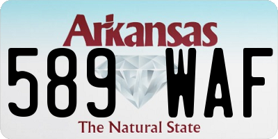AR license plate 589WAF