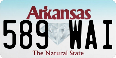 AR license plate 589WAI