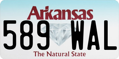 AR license plate 589WAL