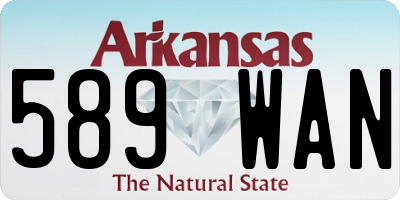 AR license plate 589WAN