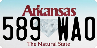 AR license plate 589WAO