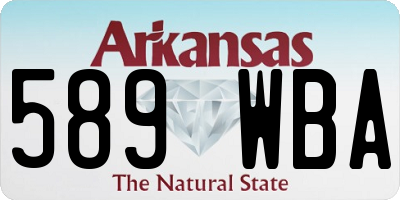 AR license plate 589WBA