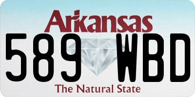 AR license plate 589WBD