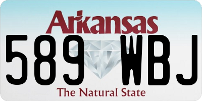 AR license plate 589WBJ