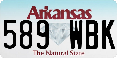AR license plate 589WBK
