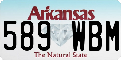 AR license plate 589WBM