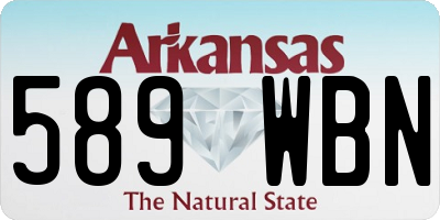 AR license plate 589WBN