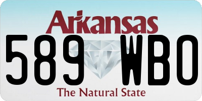 AR license plate 589WBO