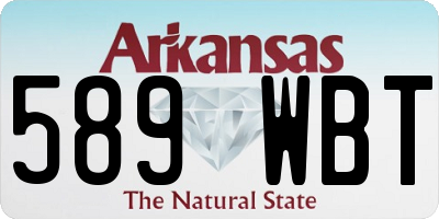 AR license plate 589WBT