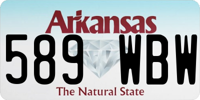 AR license plate 589WBW