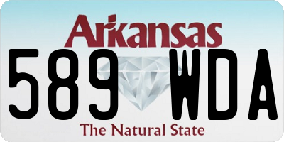 AR license plate 589WDA