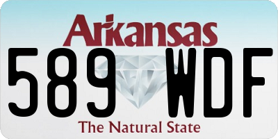 AR license plate 589WDF