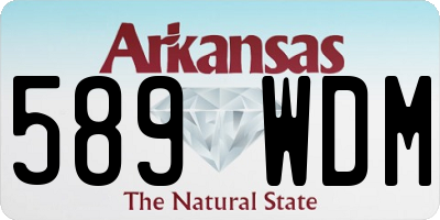 AR license plate 589WDM