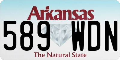 AR license plate 589WDN