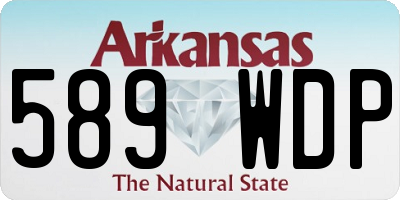 AR license plate 589WDP